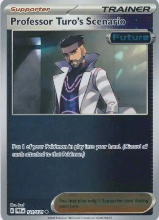 121/131 Professor Turo's Scenario Reverse Holo Prismatic Evolutions Pokémon Card