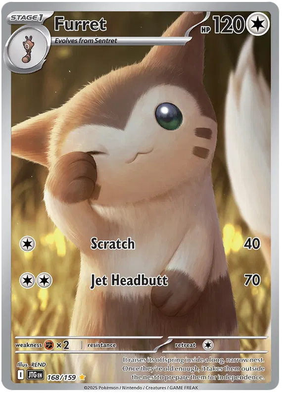 168/159 Furret Journey Together Pokémon Card