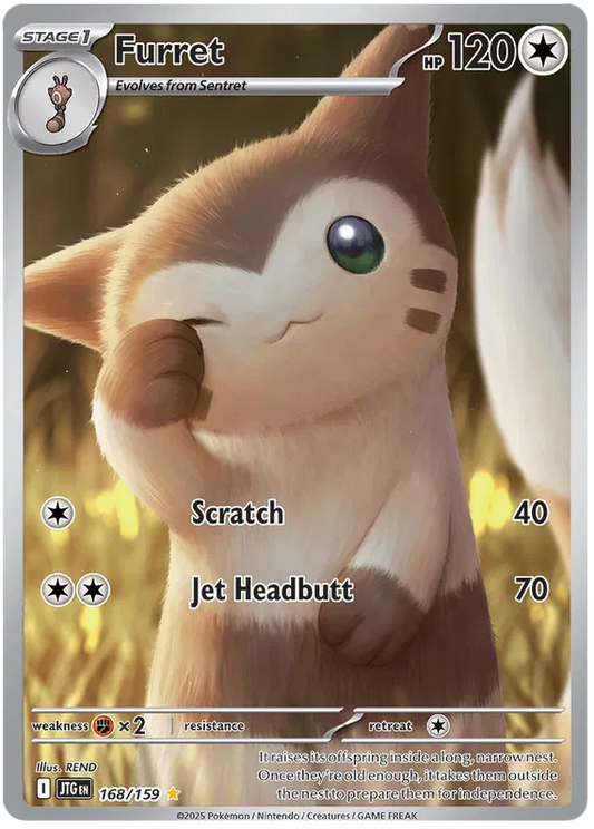 168/159 Furret Journey Together Pokémon Card