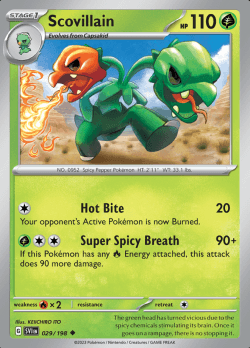 029/198 Scovillain Scarlet & Violet Base Set Pokémon Card