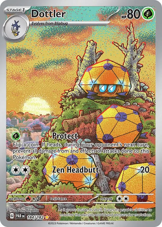 184/182 Dottler Paradox Rift Pokémon Card