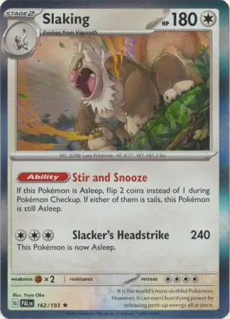 162/193 Slaking Paldea Evolved Pokémon Card
