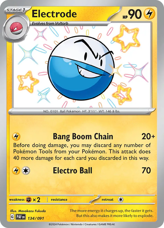 134/091 Electrode Paldean Fates Pokémon Card