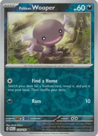 128/193 Paldean Wooper Reverse Holo Paldea Evolved Pokémon Card