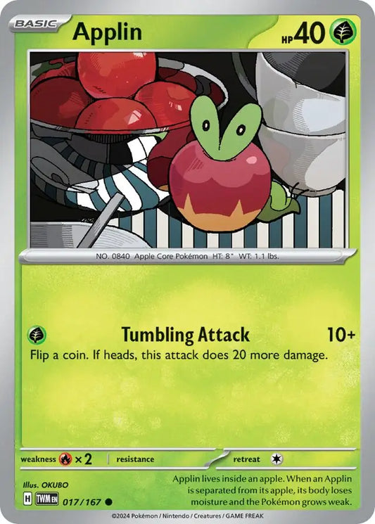 017/167 Applin Twilight Masquerade Pokémon Card