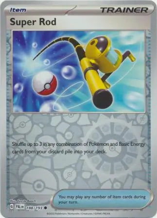 188/193 Super Rod Reverse Holo Paldea Evolved Pokémon Card