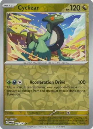 070/091 Cyclizar Reverse Holo Paldean Fates Pokémon Card