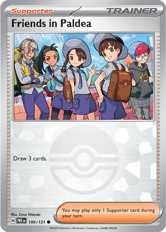 109/131 Friends in Paldea Poke Ball Holo Prismatic Evolutions Pokémon Card