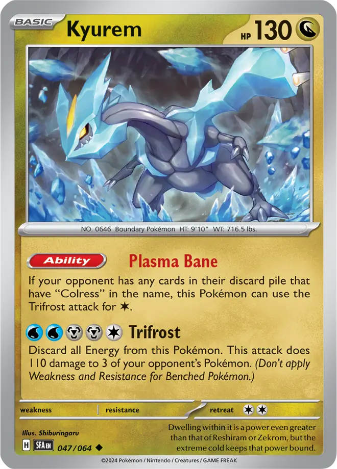 047/064 Kyurem Shrouded Fable Pokémon Card