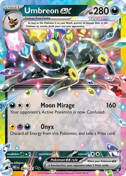 060/131 Umbreon ex Prismatic Evolutions Pokémon Card