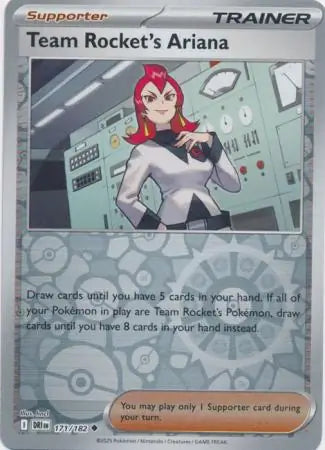 171/182 Team Rocket's Ariana Reverse Holo Destined Rivals Pokémon Card