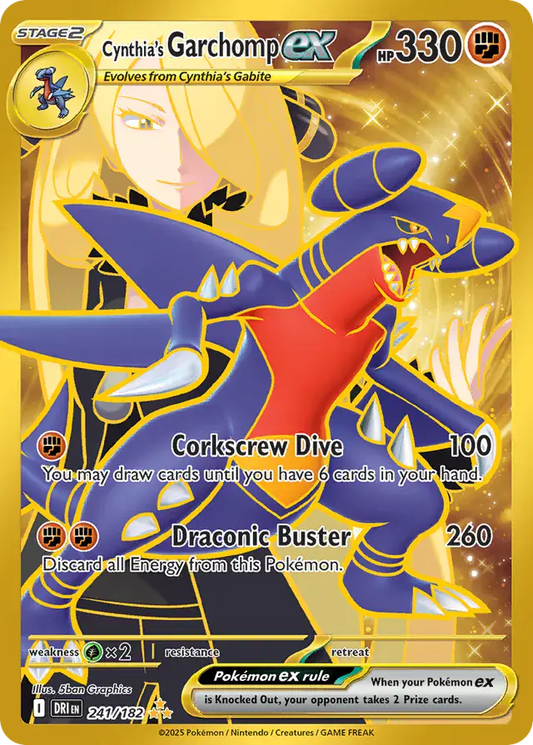 241/182 Cynthia's Garchomp Destined Rivals Pokémon Card