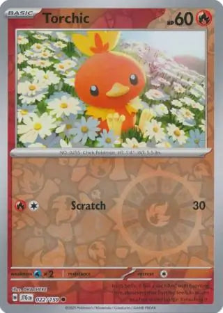 022/159 Torchic Reverse Holo Journey Together Pokémon Card