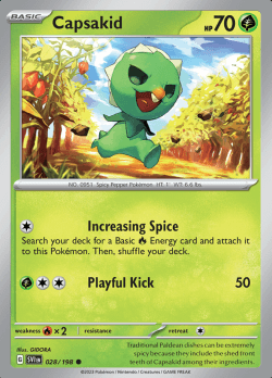 028/198 Capsakid Scarlet & Violet Base Set Pokémon Card