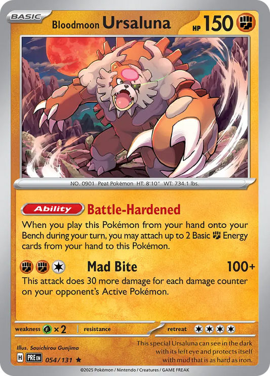 054/131 Bloodmoon Ursaluna Prismatic Evolutions Pokémon Card