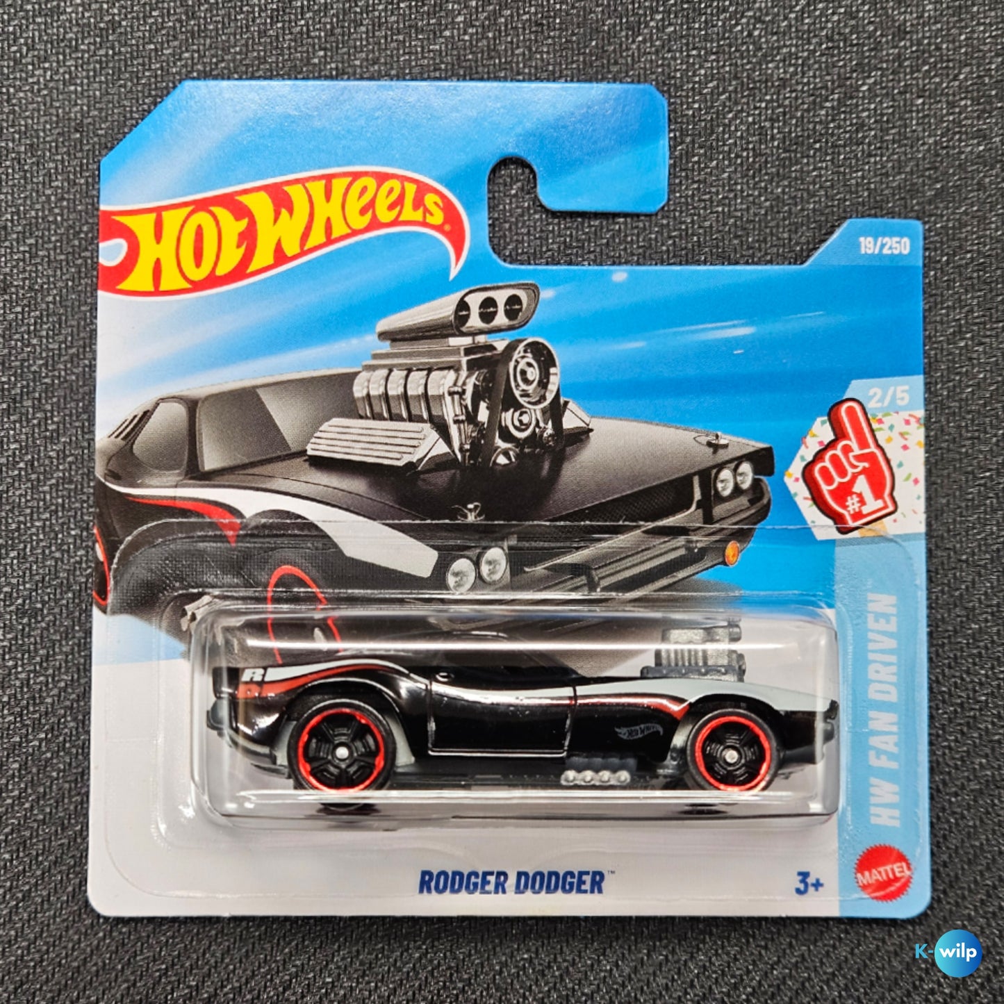 19/250 Rodger Dodger HW Fan Driven 2026 Mainline Hot Wheels Short Card Mattel