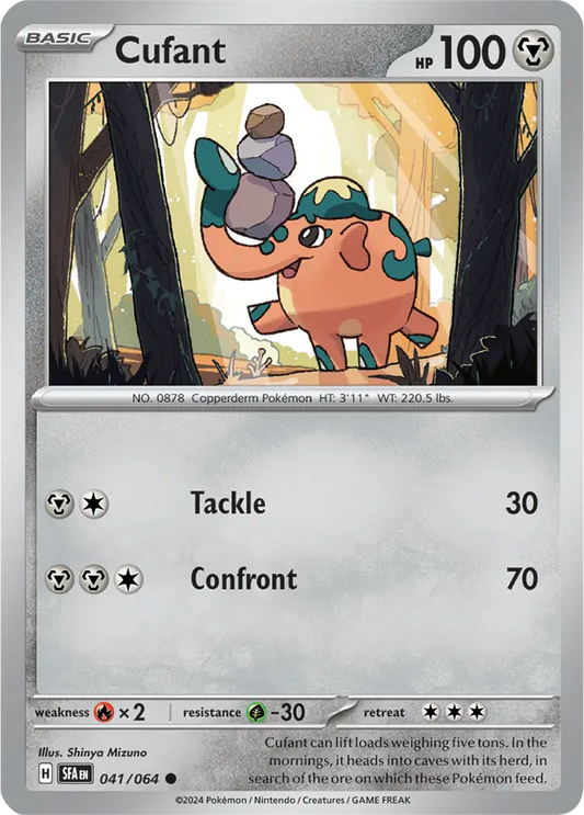 041/064 Cufant Shrouded Fable Pokémon Card