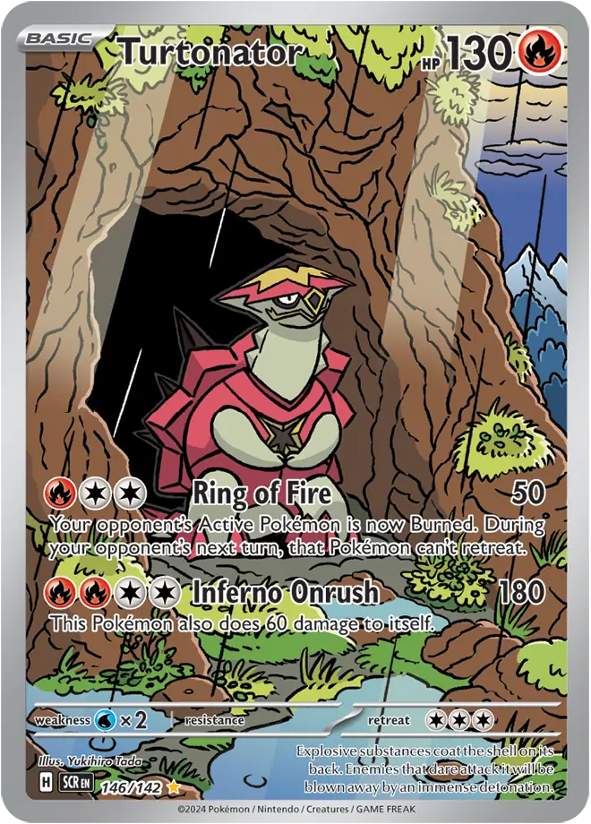 146/142 Turtonator Stellar Crown Pokémon Card