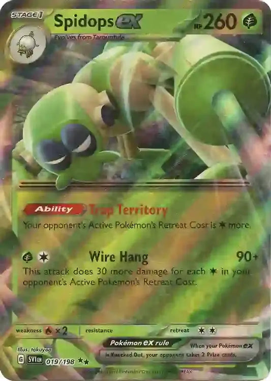 019/198 Spidops ex Scarlet & Violet Base Set Pokémon Card