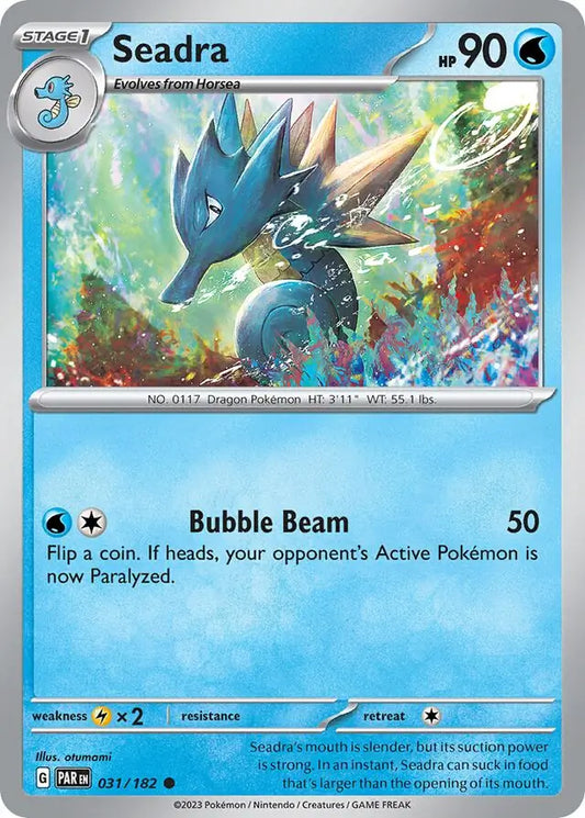 031/182 Seadra Paradox Rift Pokémon Card