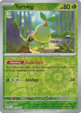 010/162 Turtwig Reverse Holo Temporal Forces Pokémon Card