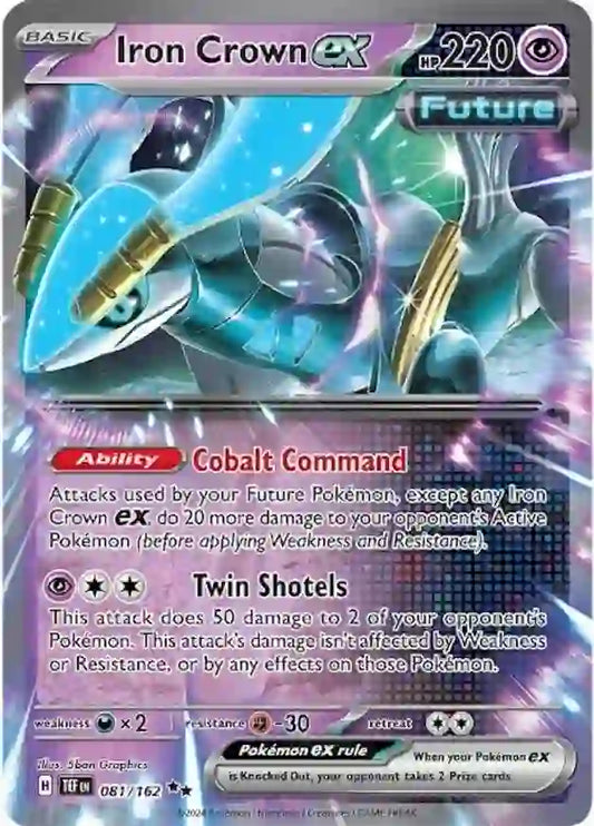 081/162 Iron Crown ex Scarlet & Violet Temporal Forces Pokémon Card