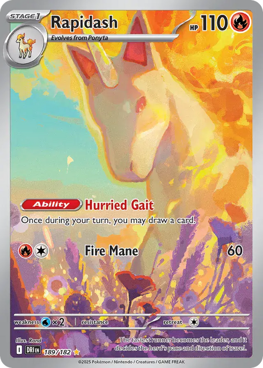 189/182 Rapidash Destined Rivals Pokémon Card