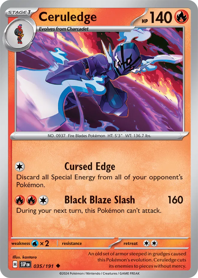 035/191 Ceruledge Surging Sparks Pokémon Card