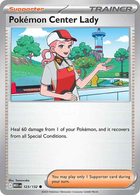 123/132 Pokémon Center Lady Mega Evolution Pokémon Card