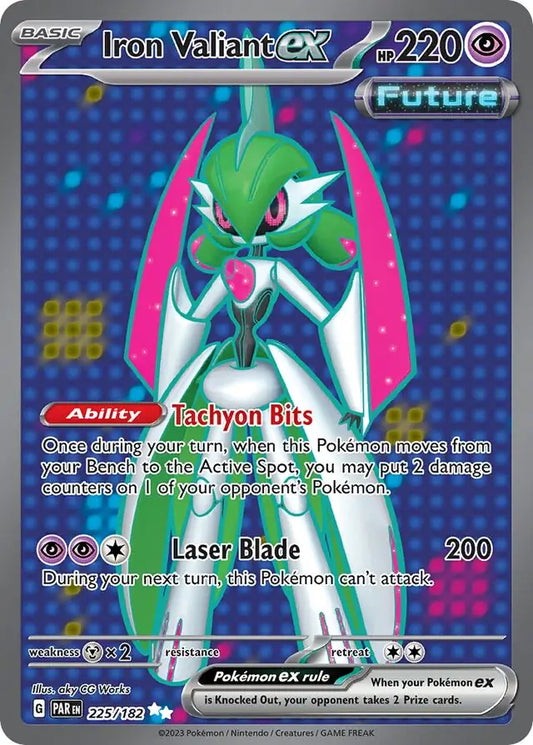 225/182 Iron Valiant ex Paradox Rift Pokémon Card