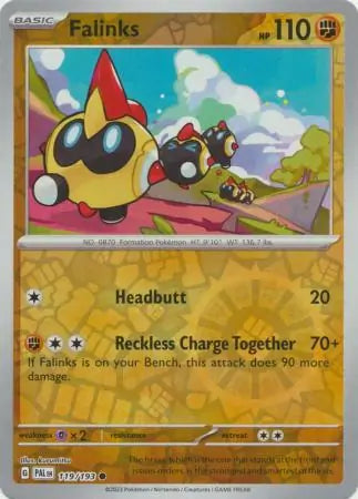 119/193 Falinks Reverse Holo Paldea Evolved Pokémon Card