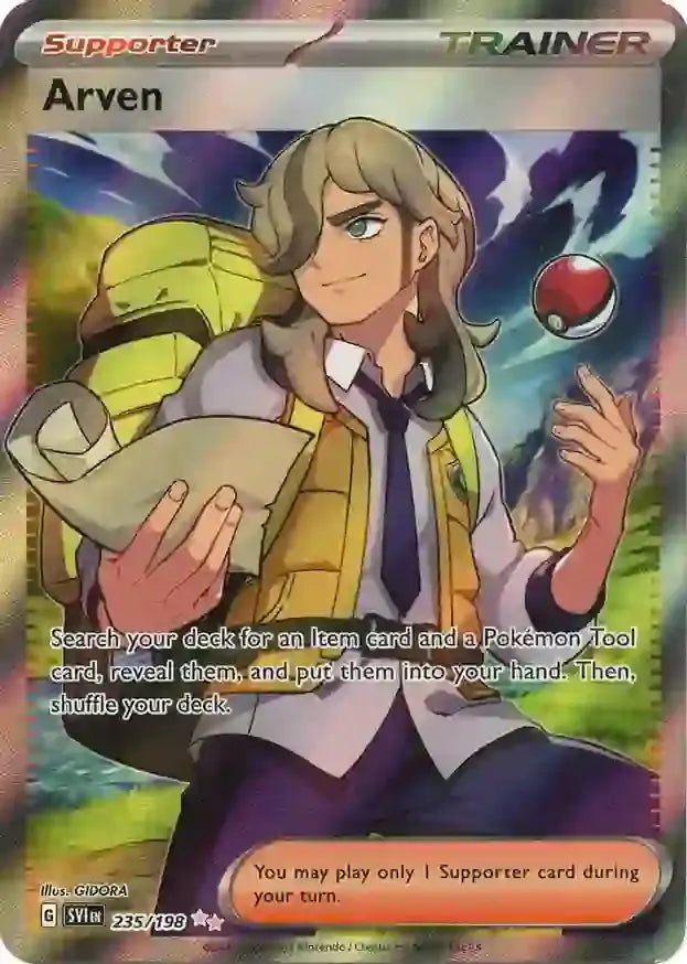 235/198 Arven Scarlet & Violet Base Set Pokémon Card