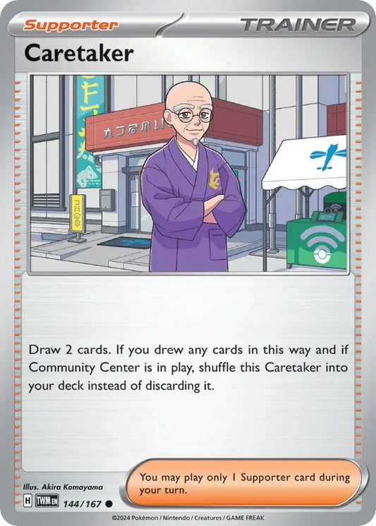 144/167 Caretaker Twilight Masquerade Pokémon Card