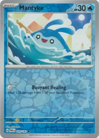 039/182 Mantyke Reverse Holo Paradox Rift Pokémon Card
