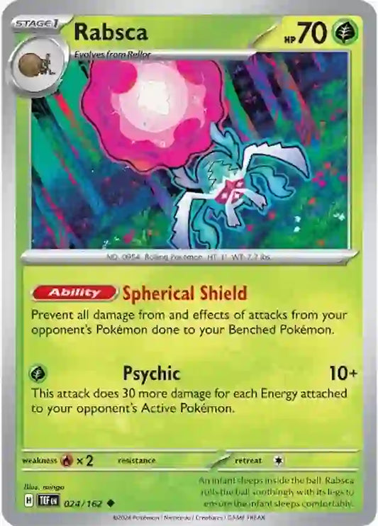 024/162 Rabsca Scarlet & Violet Temporal Forces Pokémon Card