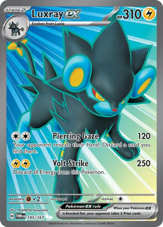 195/167 Luxray ex Twilight Masquerade Pokémon Card