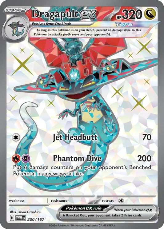 200/167 Dragapult ex Twilight Masquerade Pokémon Card
