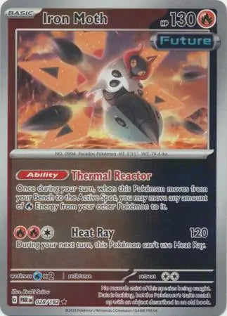 028/182 Iron Moth Reverse Holo Paradox Rift Pokémon Card