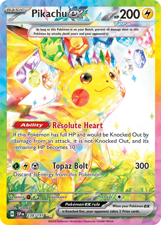 238/191 Pikachu ex Surging Sparks Pokémon Card