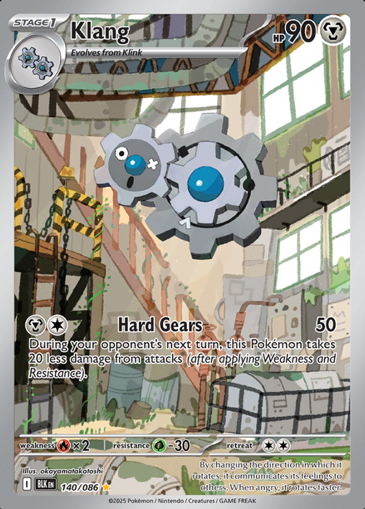 140/086 Klang Illustration Rare Black Bolt Pokémon Card