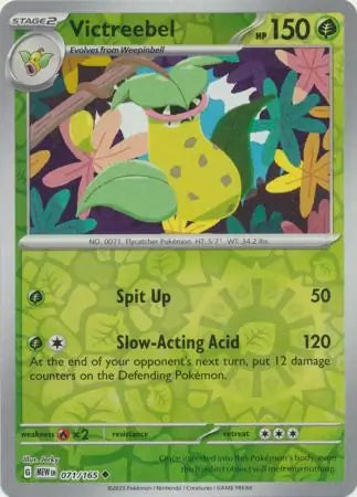 071/165 Victreebel Reverse Holo 151 Pokémon Card
