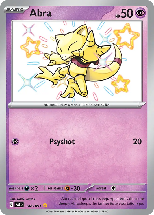 148/091 Abra Paldean Fates Pokémon Card