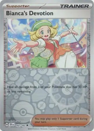 142/162 Bianca's Devotion Reverse Holo Temporal Forces Pokémon Card