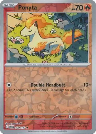 029/182 Ponyta Reverse Holo Destined Rivals Pokémon Card