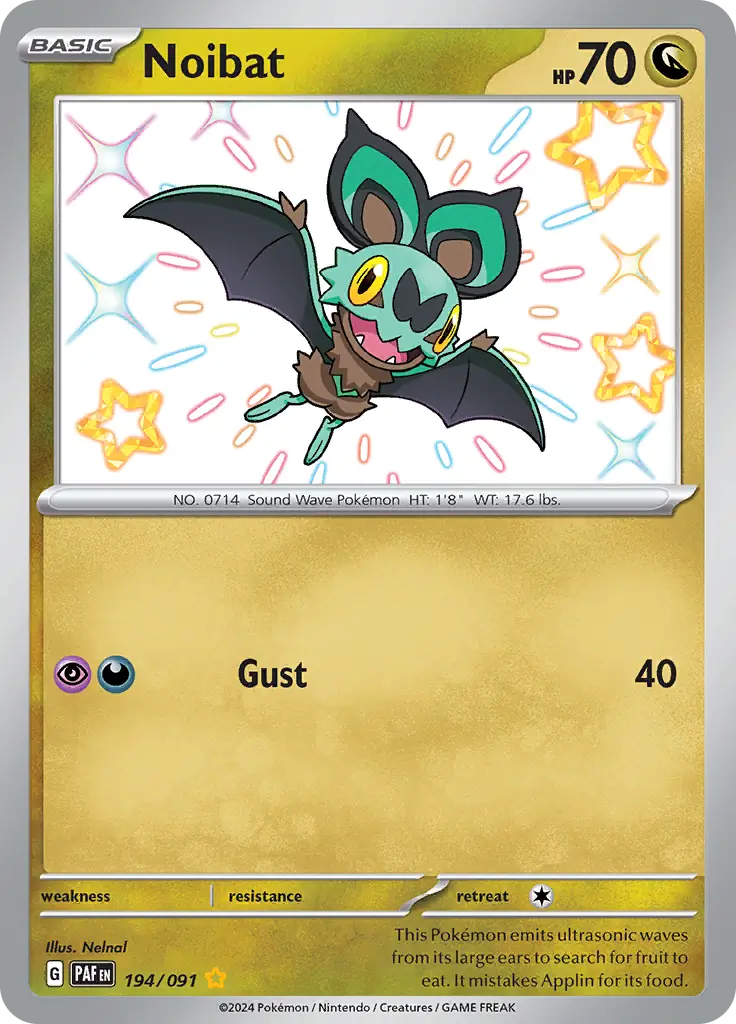 194/091 Noibat Paldean Fates Pokémon Card