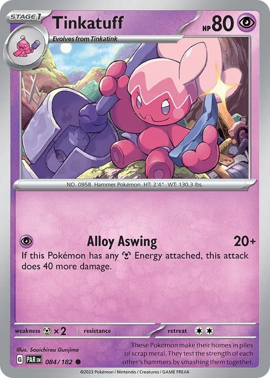 084/182 Tinkatuff Paradox Rift Pokémon Card