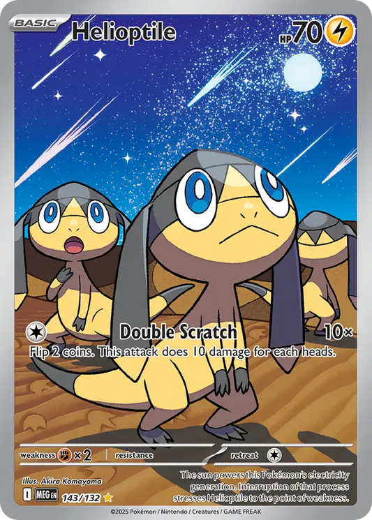 143/132 Helioptile Mega Evolution Pokémon Card
