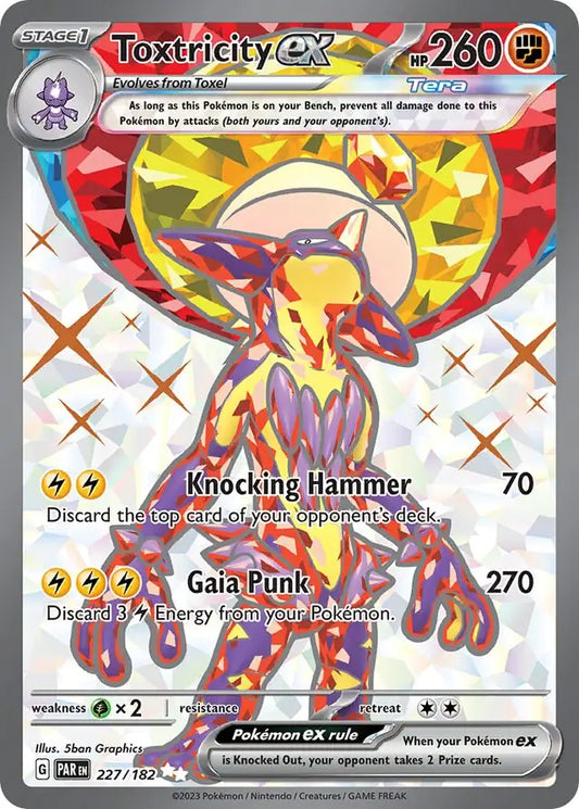 227/182 Toxtricity ex Paradox Rift Pokémon Card