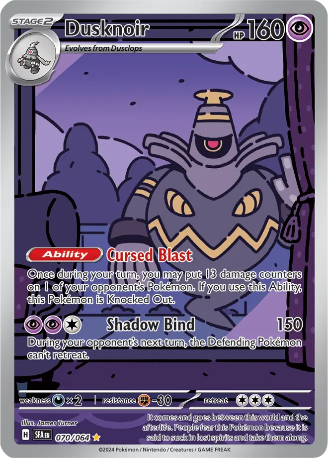070/064 Dusknoir Shrouded Fable Pokémon Card