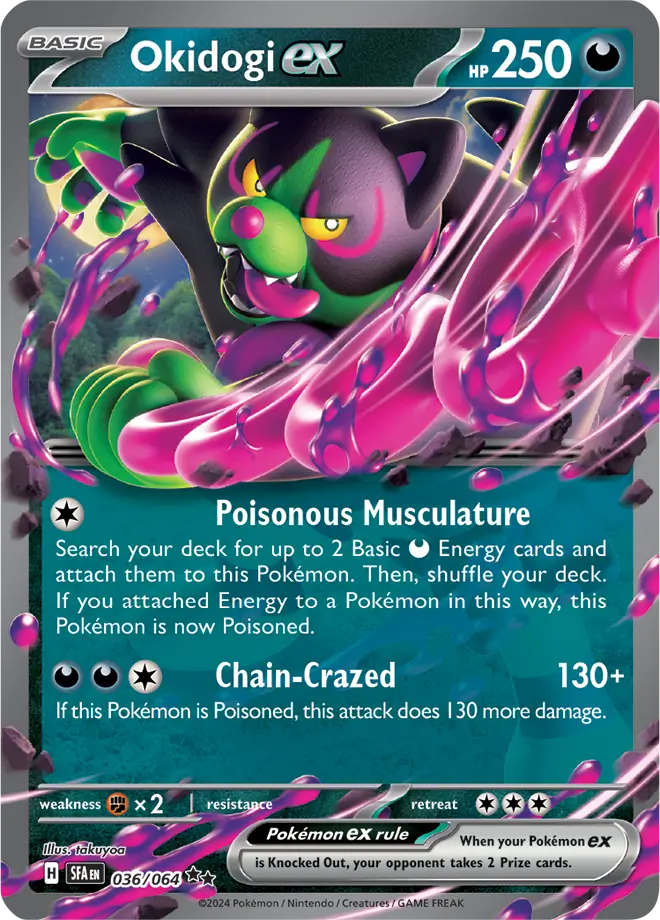 036/064 Okidogi ex Shrouded Fable Pokémon Card